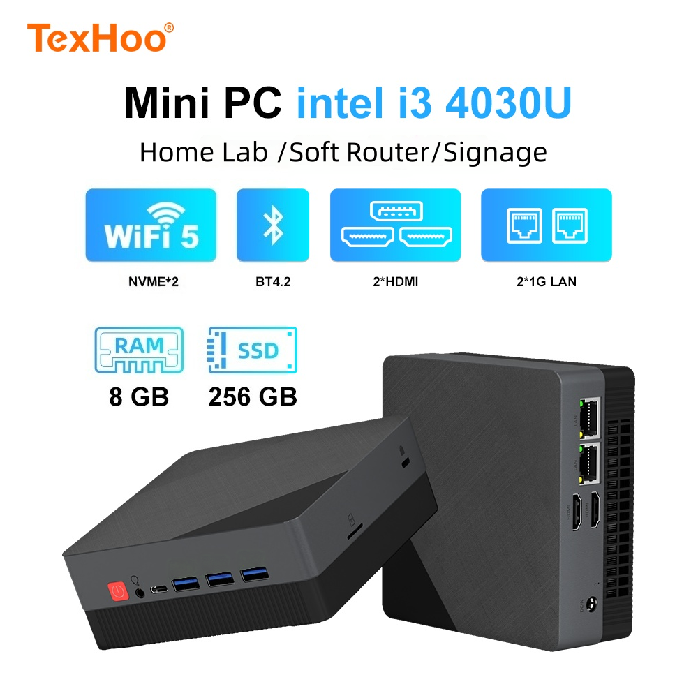 Texhoo MINI PC Intel Core I3 4 - огляд і ціна Memory Card Ssd