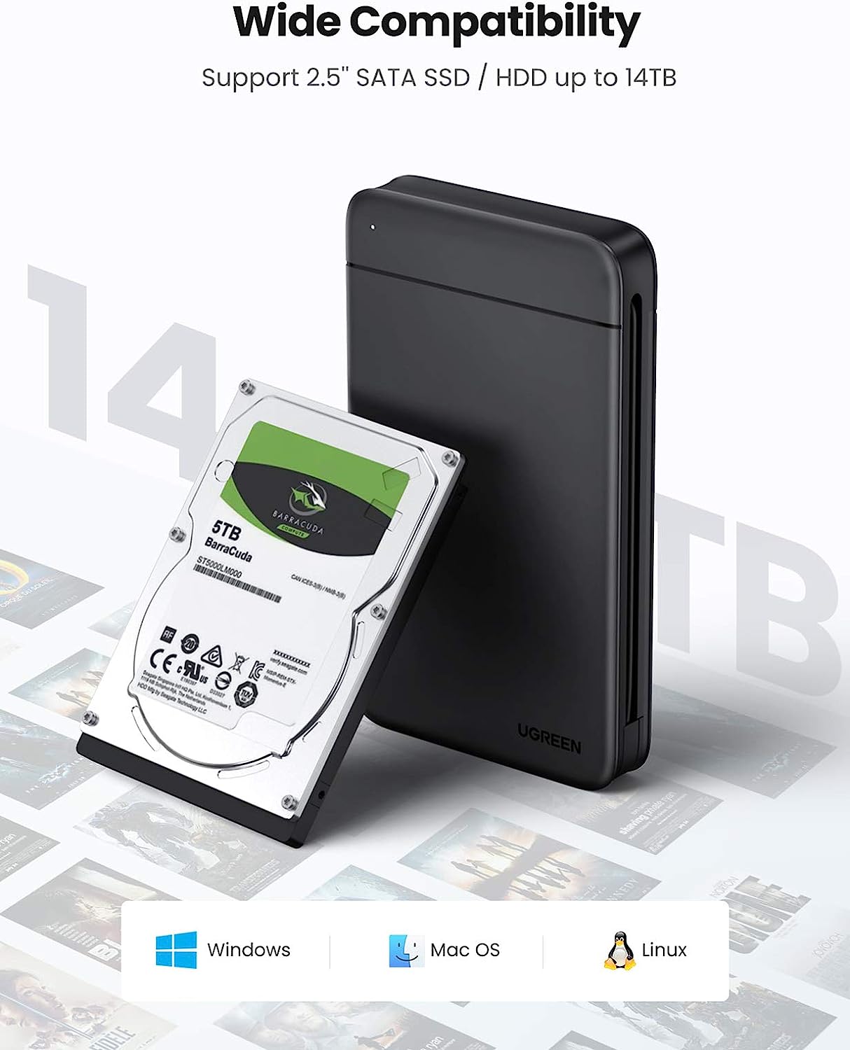 UGREEN USB C Hard Drive Enclos - огляд і ціна Sata Ssd