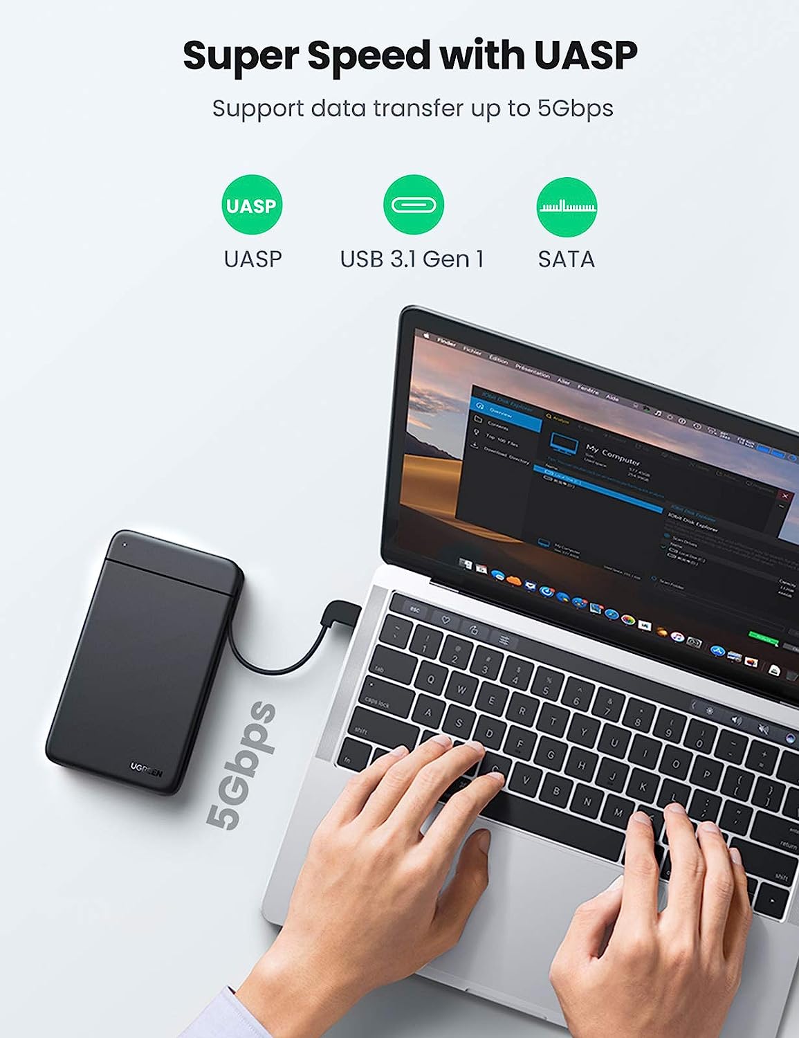 UGREEN USB C Hard Drive Enclos - огляд і ціна Sata Ssd