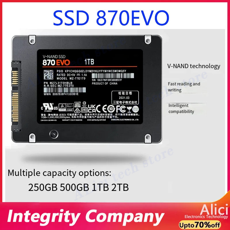 Original SSD FOR Samsung 870EV - огляд і ціна Samsung Ssd