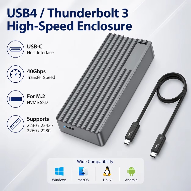 TBT3/USB4 M.2 NVMe SSD Enclosu - огляд і ціна External Ssd