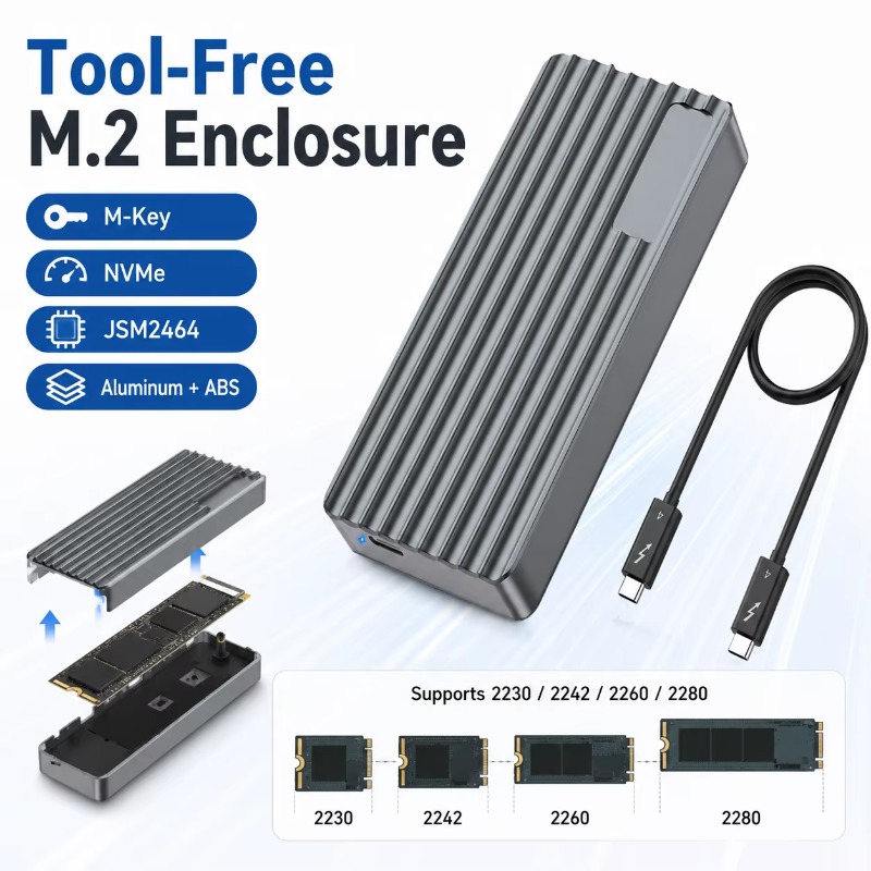 TBT3/USB4 M.2 NVMe SSD Enclosu - огляд і ціна External Ssd